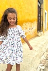 Poppet & Fox RWB Smocked Midi Dress