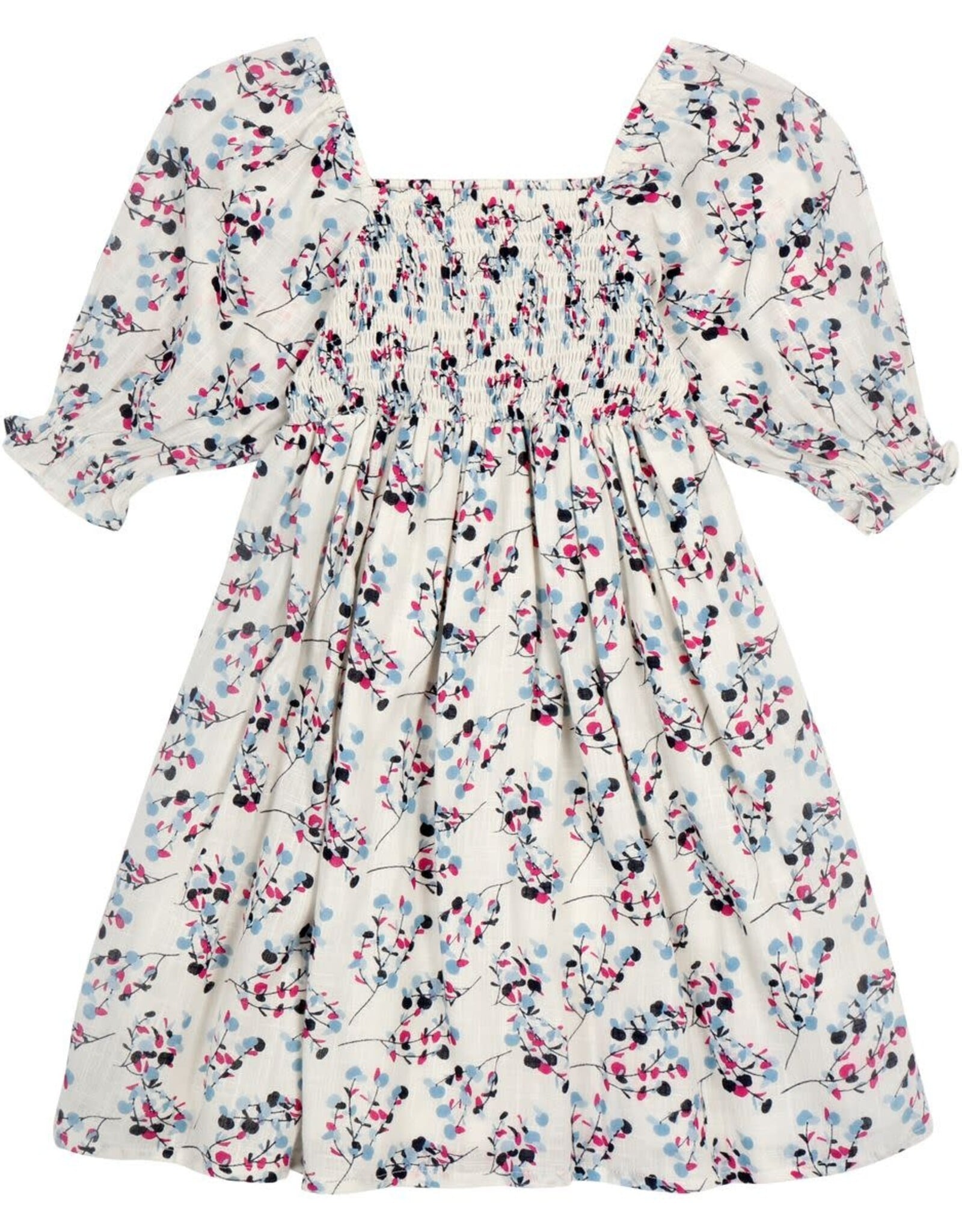 Poppet & Fox RWB Smocked Midi Dress