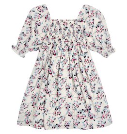 Poppet & Fox RWB Smocked Midi Dress