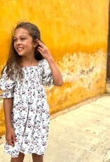 Poppet & Fox RWB Smocked Midi Dress