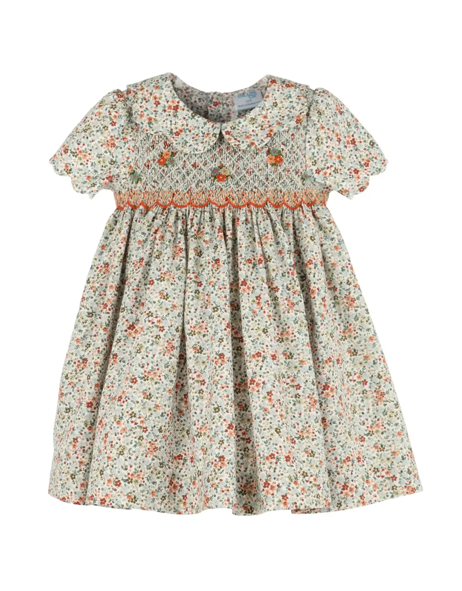 Casero Autumn Glow Smocked Dress