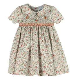 Casero Autumn Glow Smocked Dress