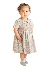 Casero Autumn Glow Smocked Dress