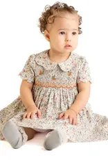 Casero Autumn Glow Smocked Dress