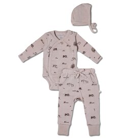 MakeMake Organics Farm Kimono Onesie & Pants Set