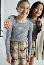 Mayoral Cinammon Check Skirt