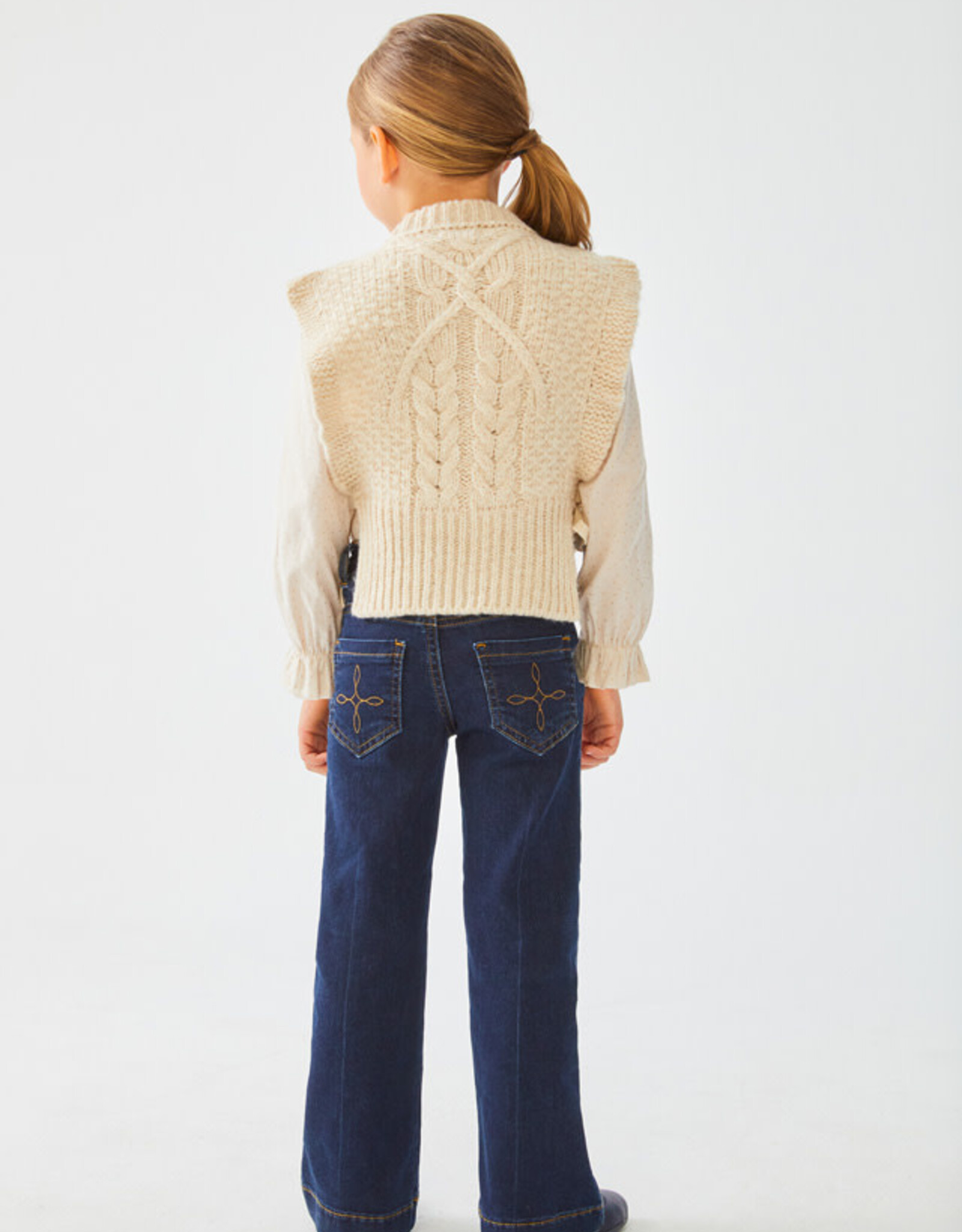 Abel & Lula Dark Denim Wide Leg Pant
