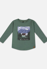 Deux Par Deux Dark Forest Wild Nature LS Tee