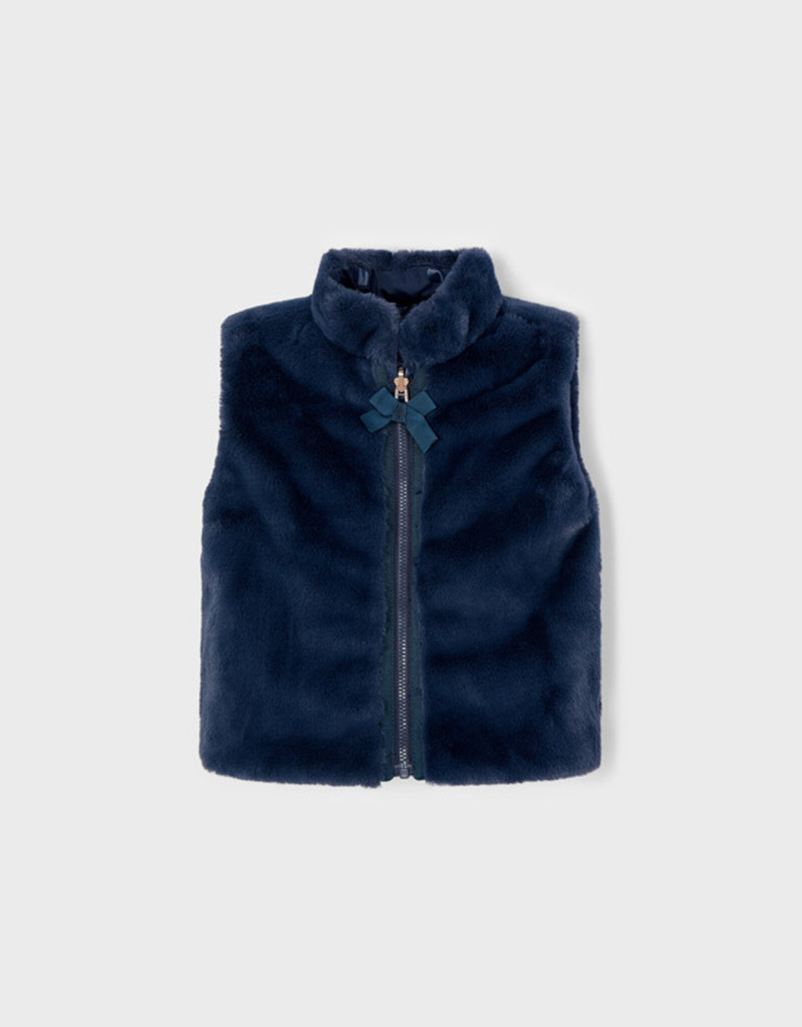 Navy Polka Dot Reversible Vest