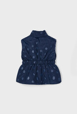 Navy Polka Dot Reversible Vest