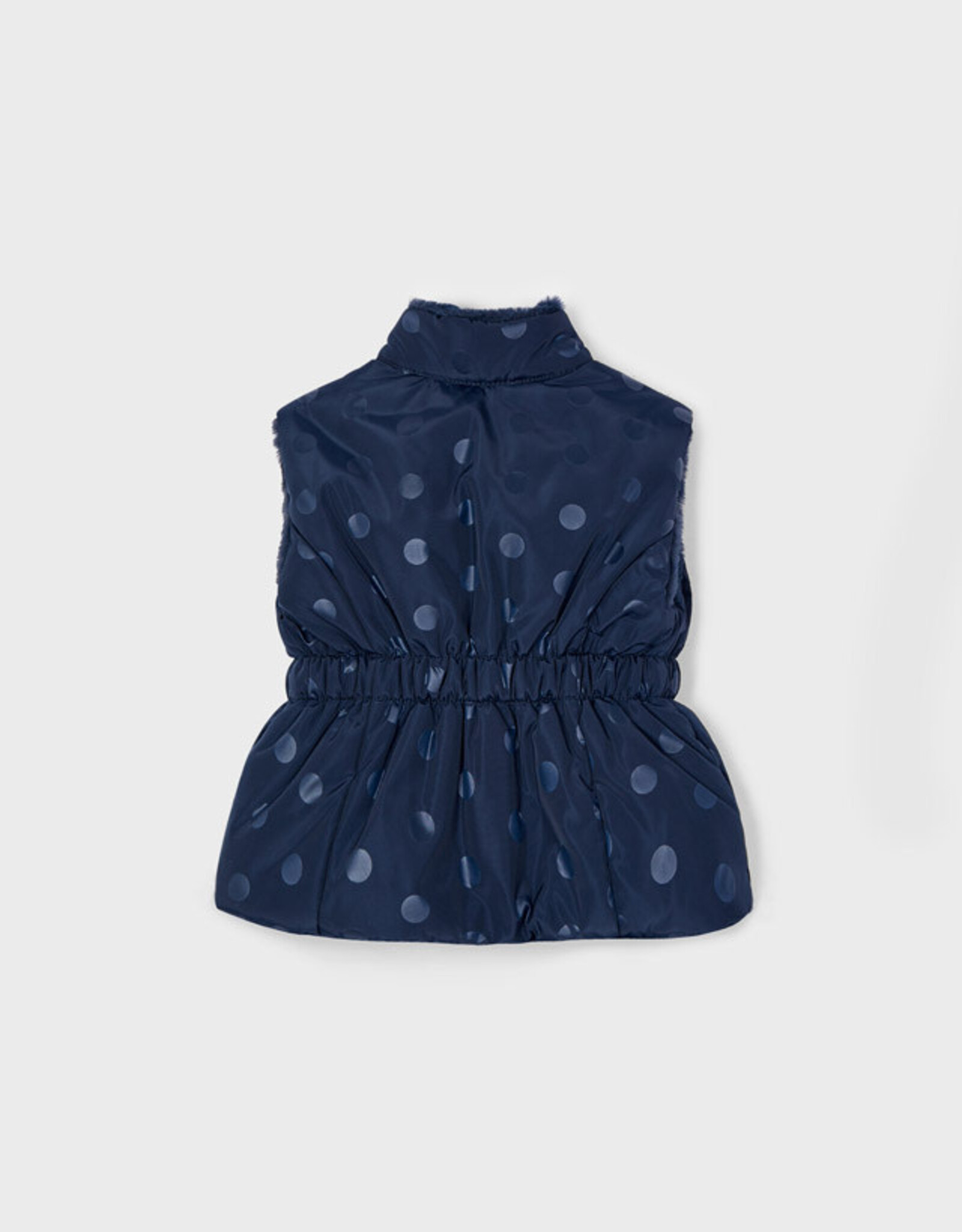Navy Polka Dot Reversible Vest