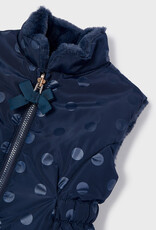 Navy Polka Dot Reversible Vest