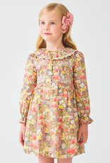 Abel & Lula Girls Blush Poplin Dress with Collar