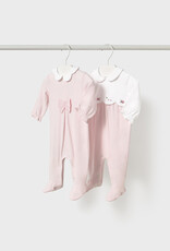 Mayoral Flowers Pink 2 bodysuit set