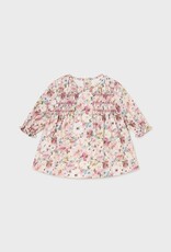 Mayoral Pink Floral Dress with Smock