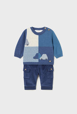 Mayoral Blueberry Sweater and Trouser Set