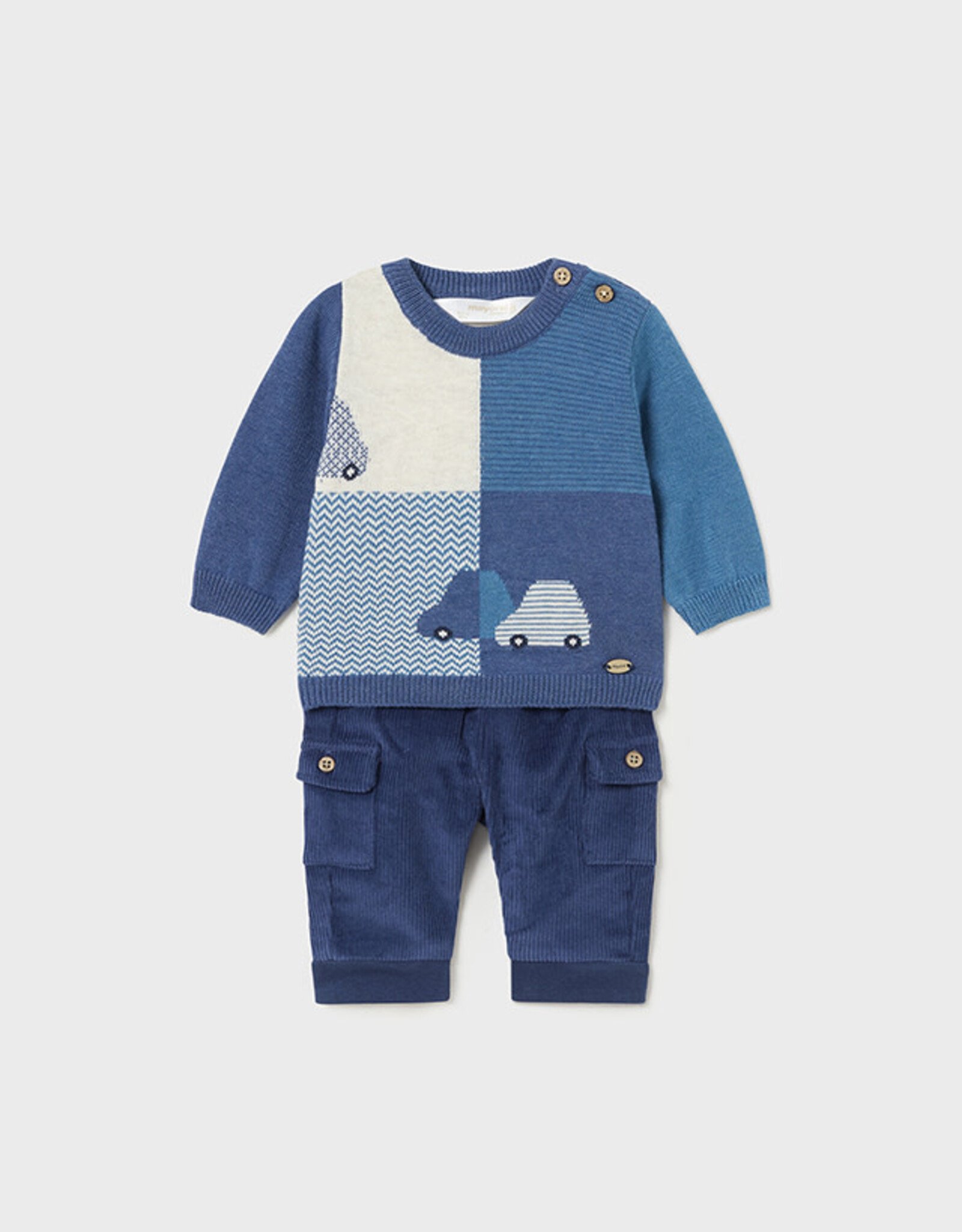 Mayoral Blueberry Sweater and Trouser Set