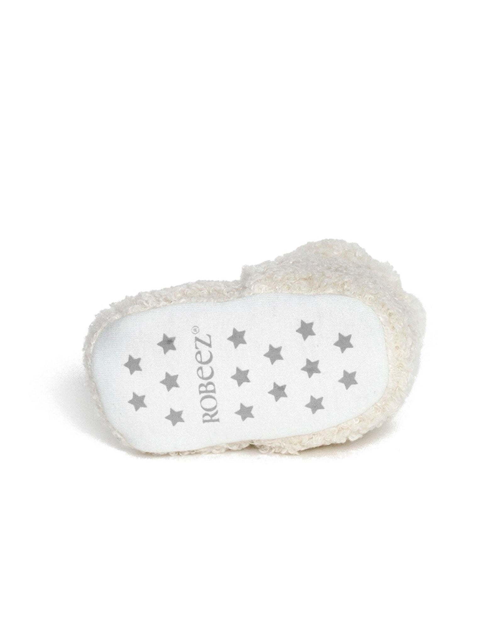 Robeez Sherpa Snap Booties Ivory