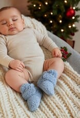 Robeez Sherpa Snap Booties Light Blue