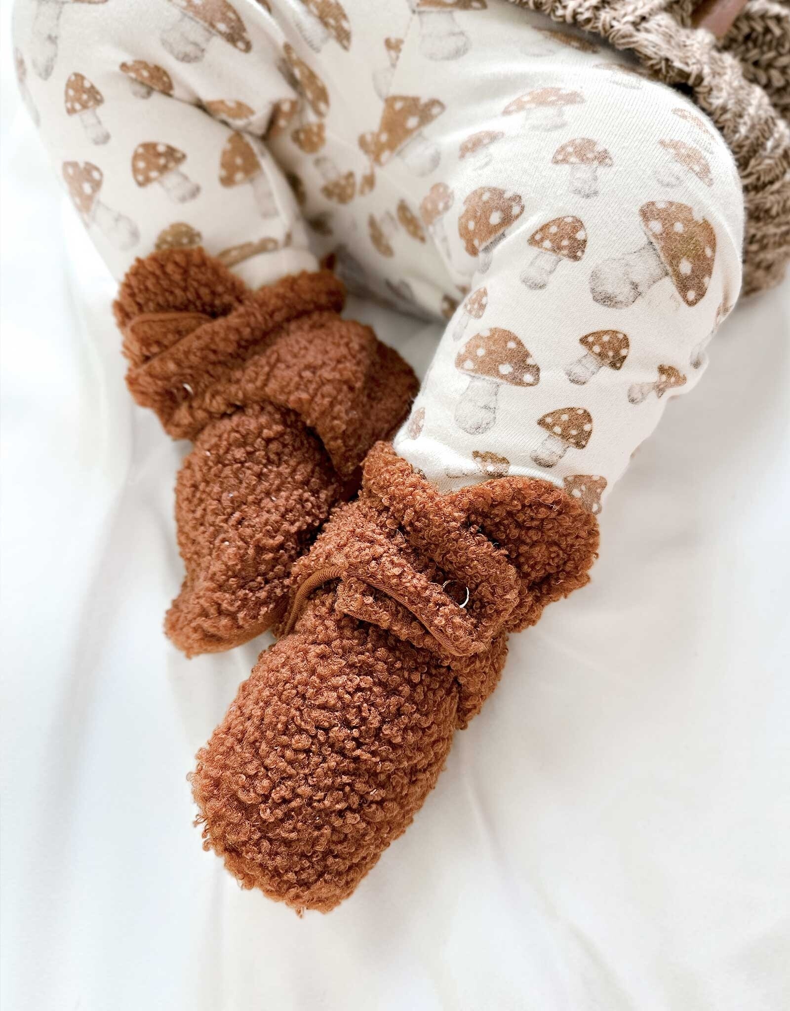 Robeez Sherpa Snap Booties Ginger