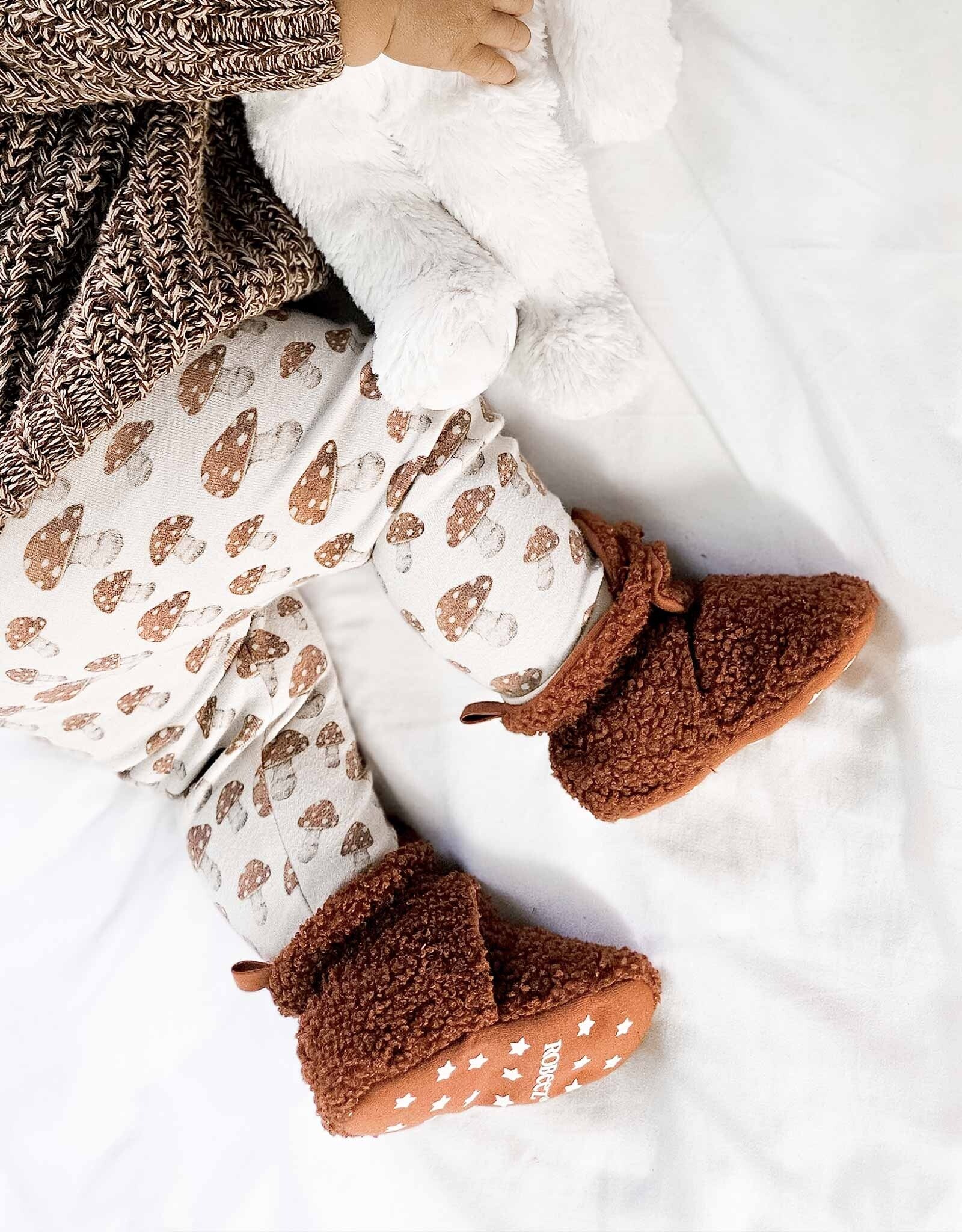 Robeez Sherpa Snap Booties Ginger