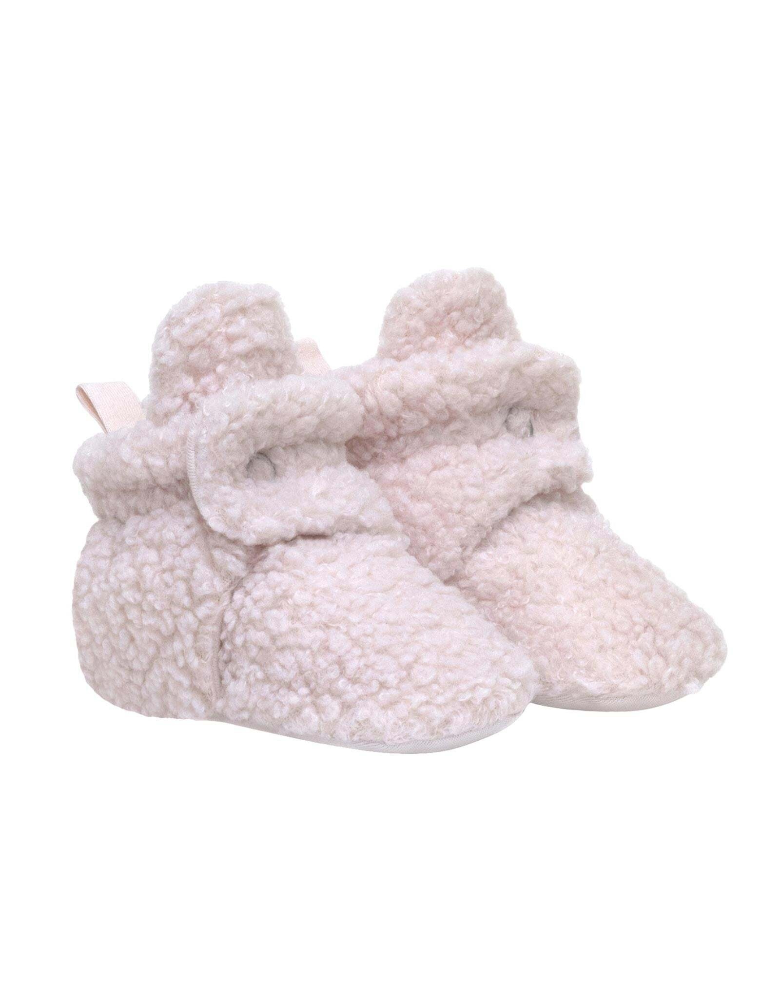 Robeez Sherpa Snap Booties Pastel Pink