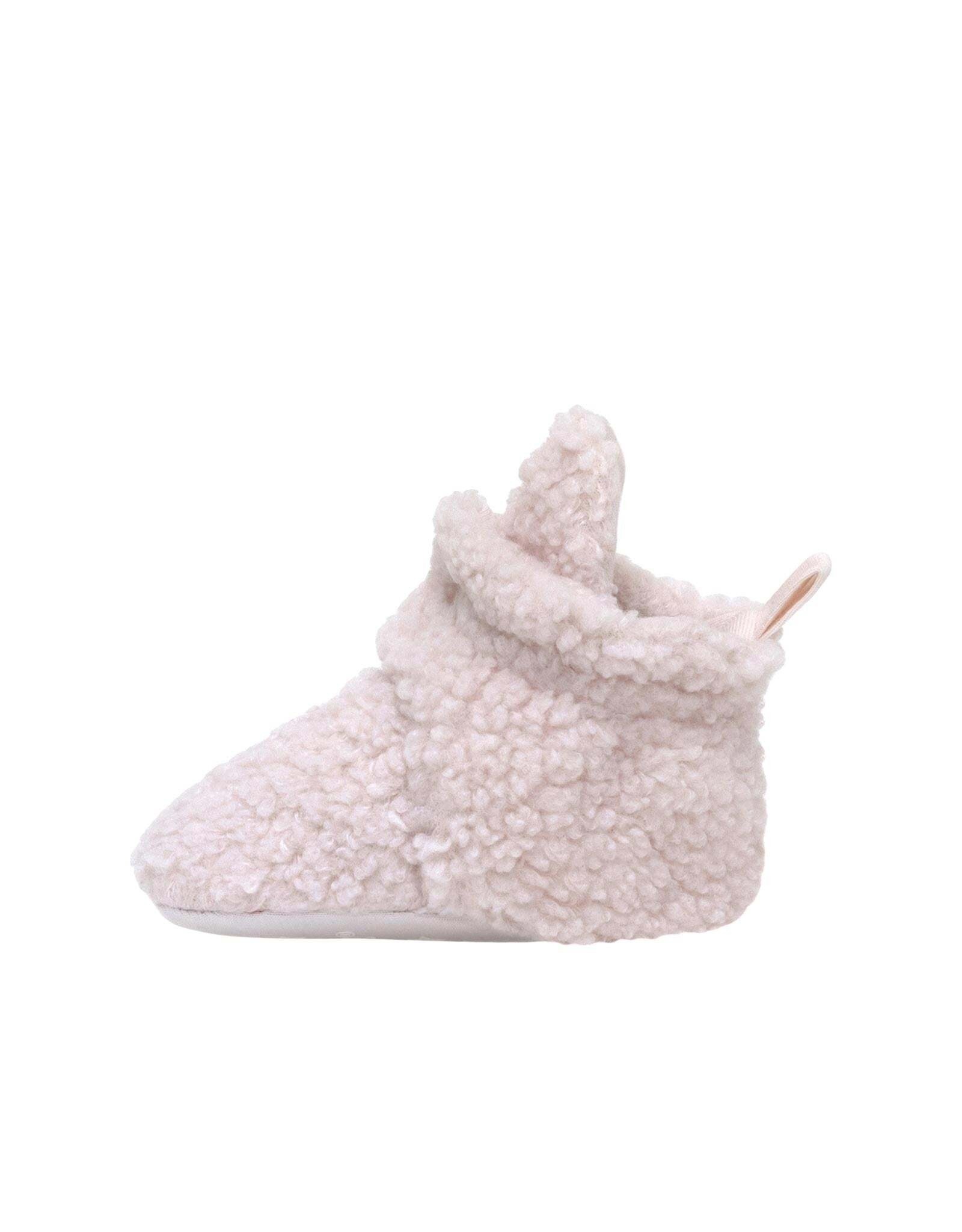 Robeez Sherpa Snap Booties Pastel Pink