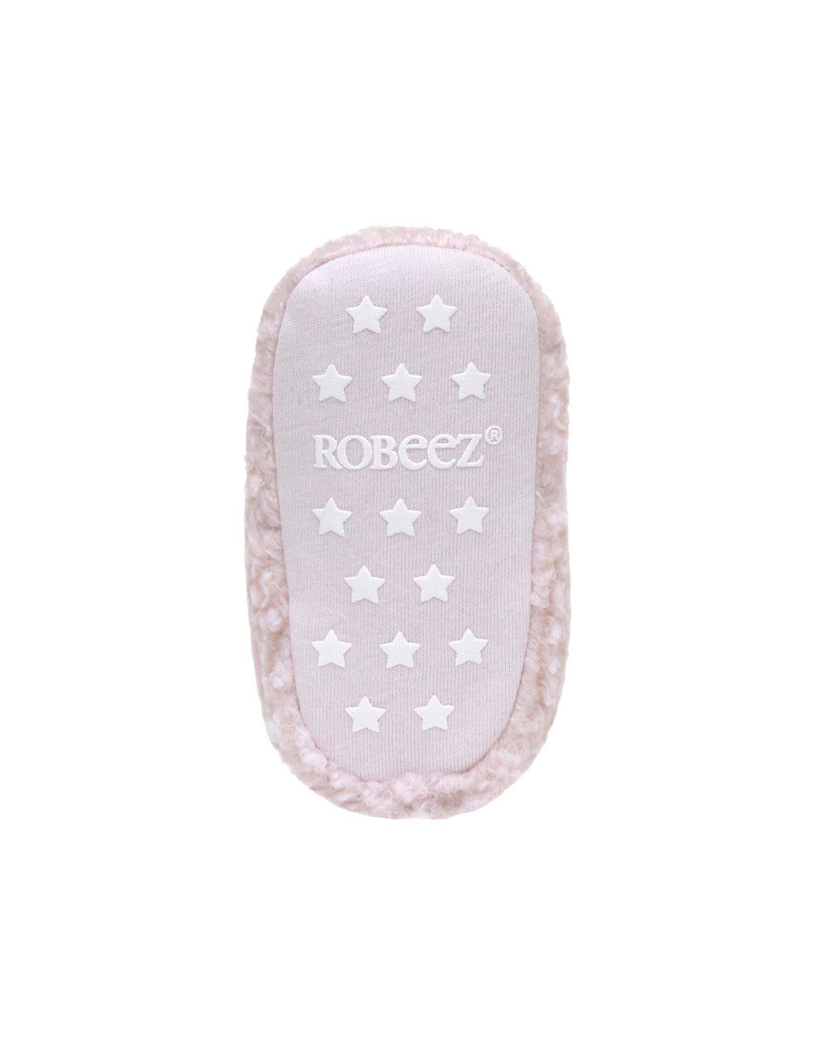 Robeez Sherpa Snap Booties Pastel Pink