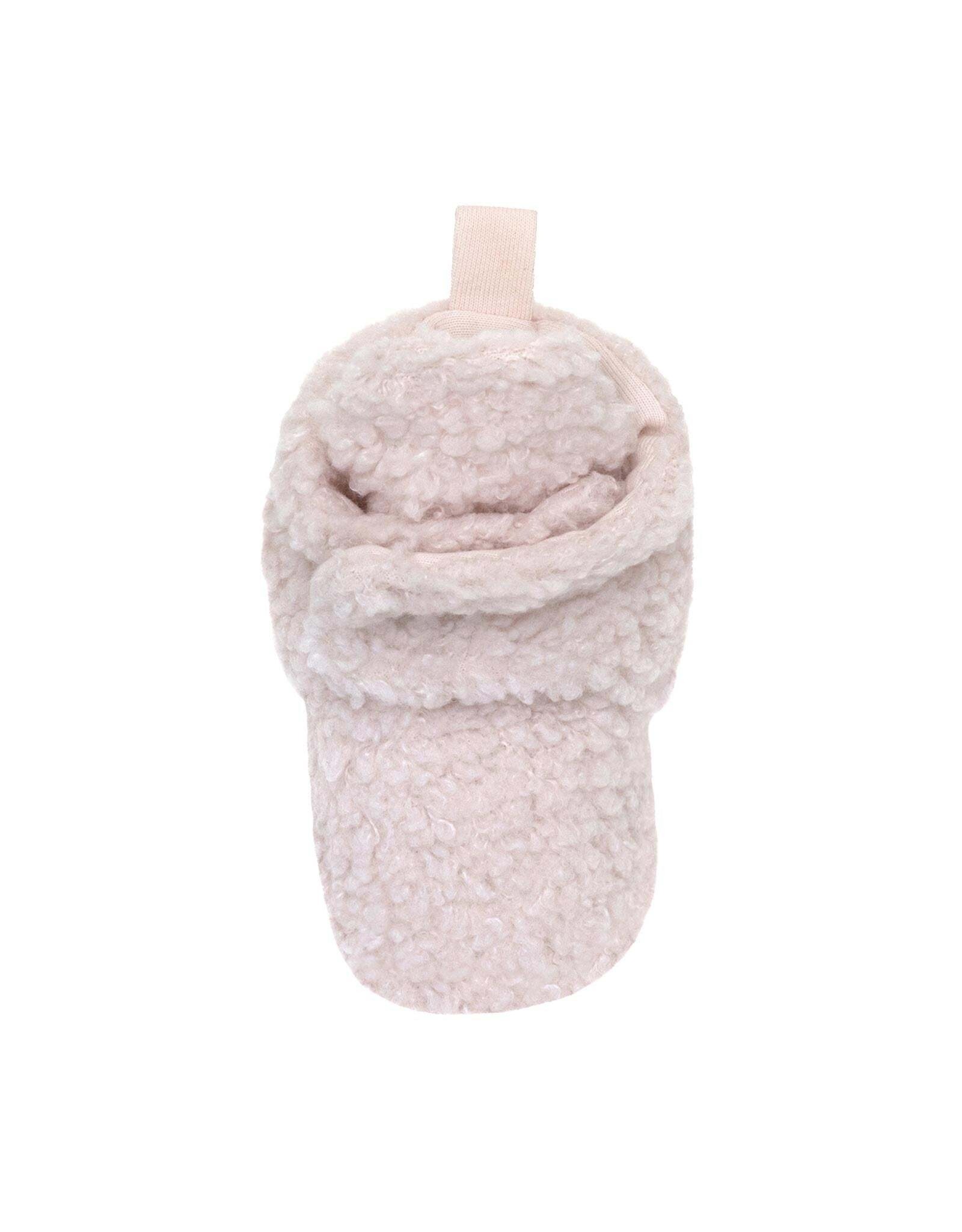 Robeez Sherpa Snap Booties Pastel Pink