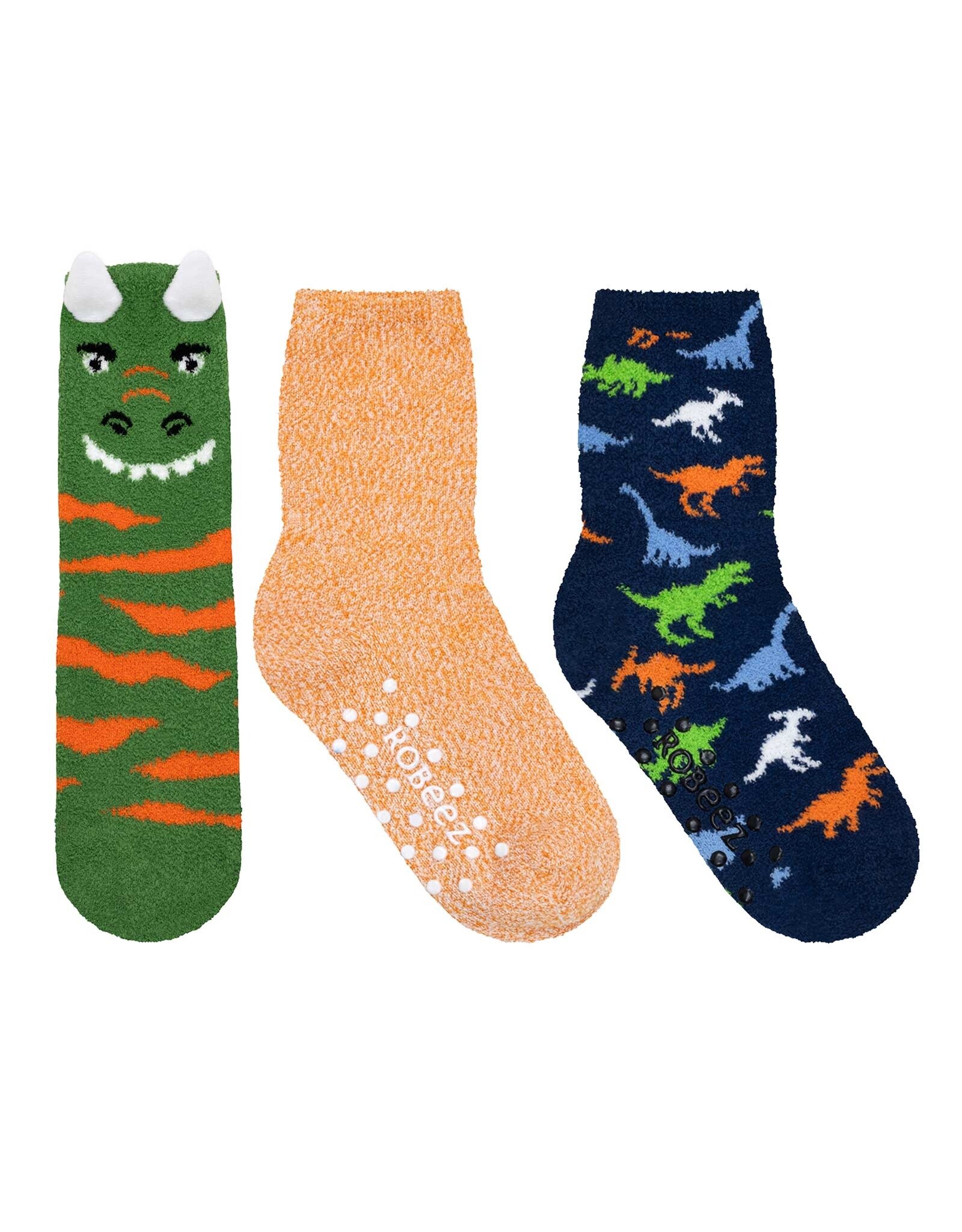 Robeez Dino Stripe Cozy Socks