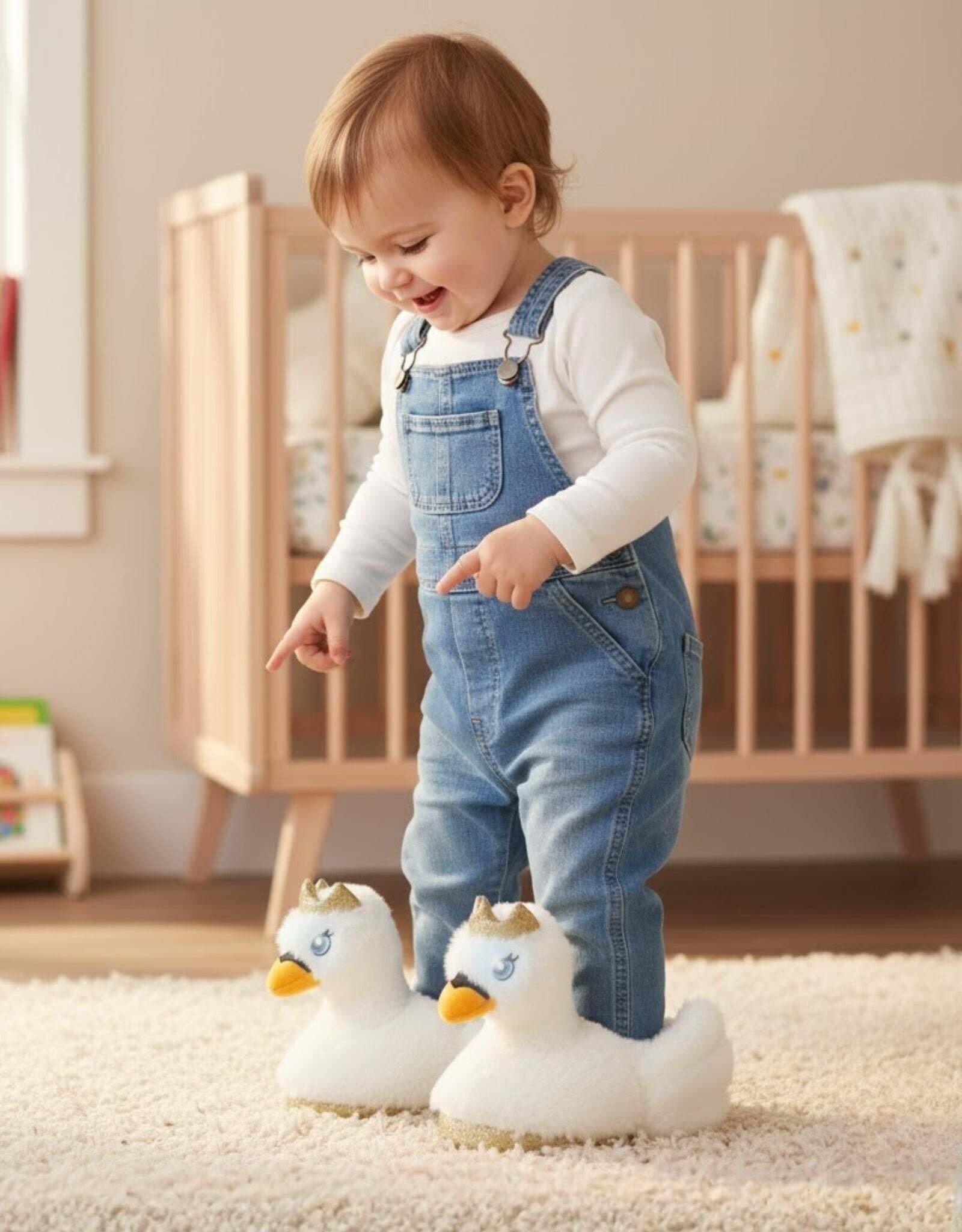 Robeez Swan Princess Light Up Slippers