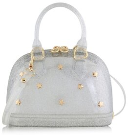 Carrying Kind Silver Cate with Gold Stars