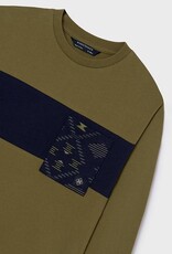 Mayoral Khaki Contrast Long Sleeve