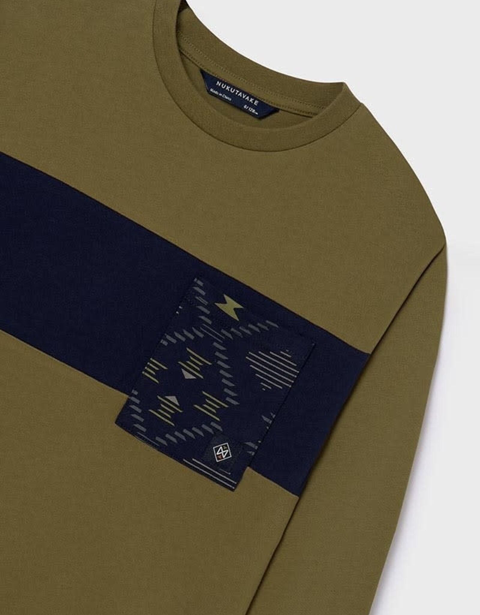 Mayoral Khaki Contrast Long Sleeve