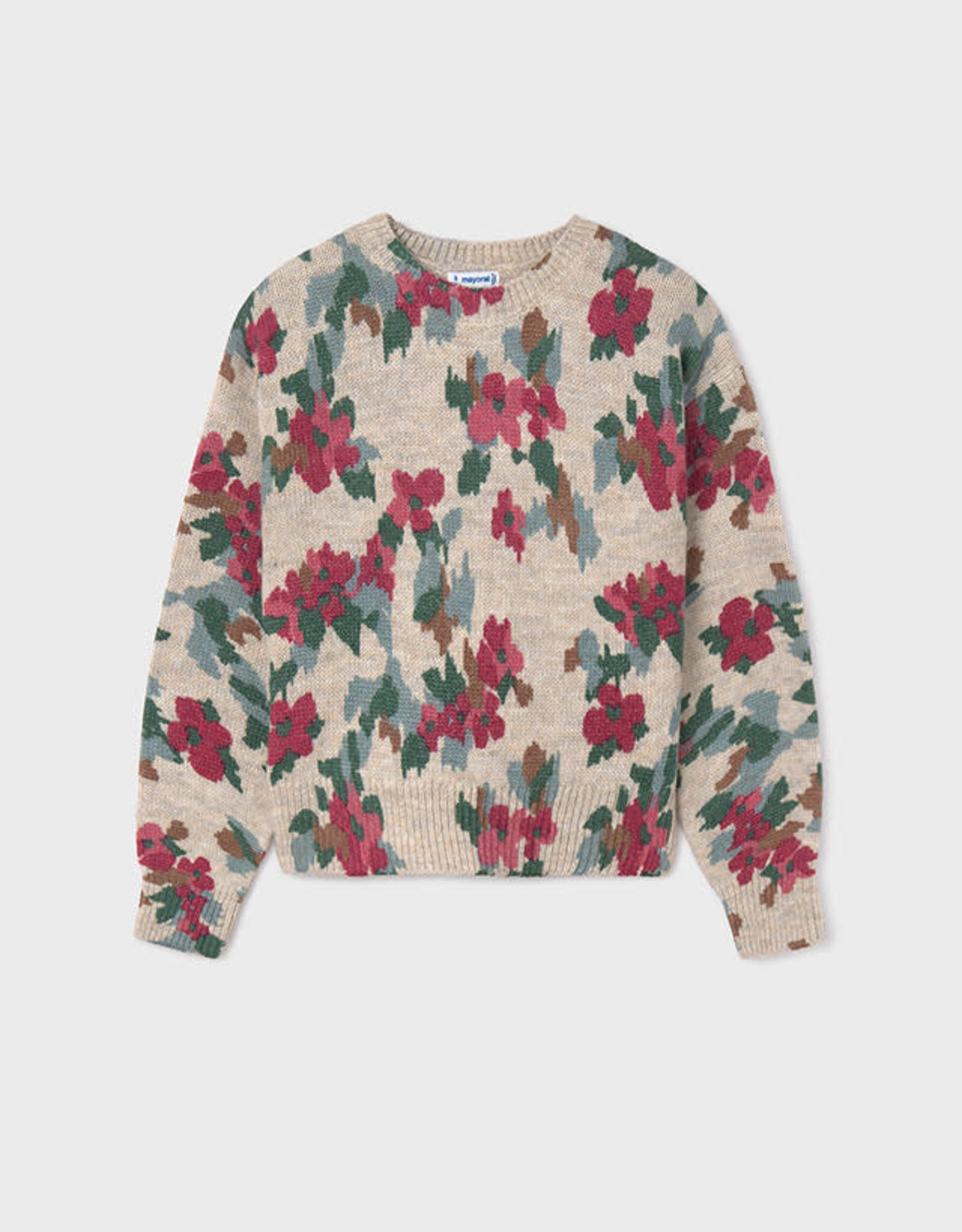 Mayoral Stone Floral Printed Sweater