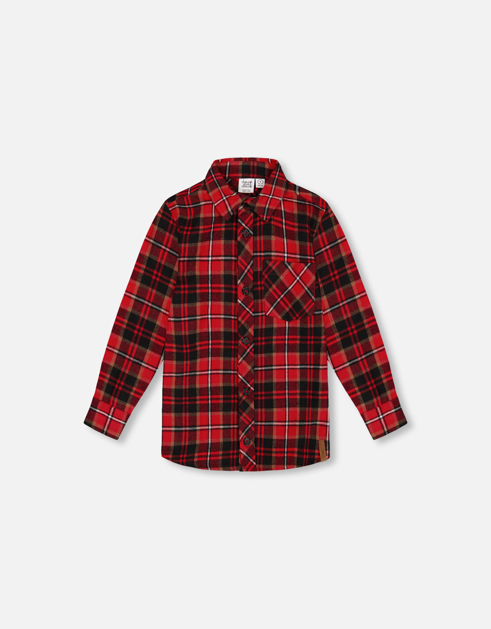 Deux Par Deux Holiday Plaid Button Up Shirt