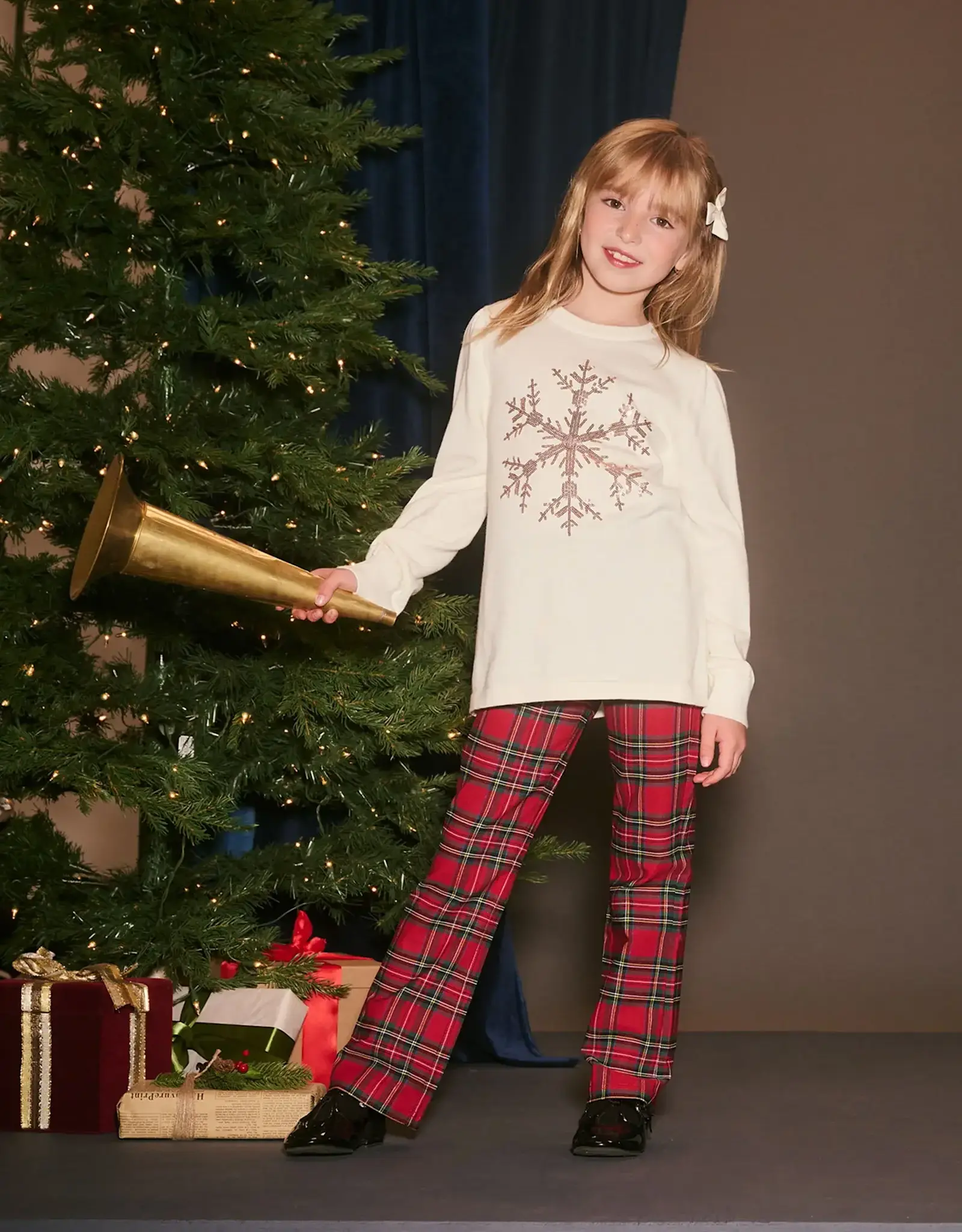 Hatley Red Plaid Flared Pants