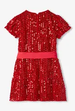 Hatley Red Sequins Velvet Dress