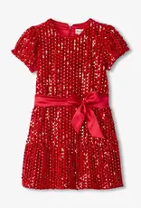 Hatley Red Sequins Velvet Dress