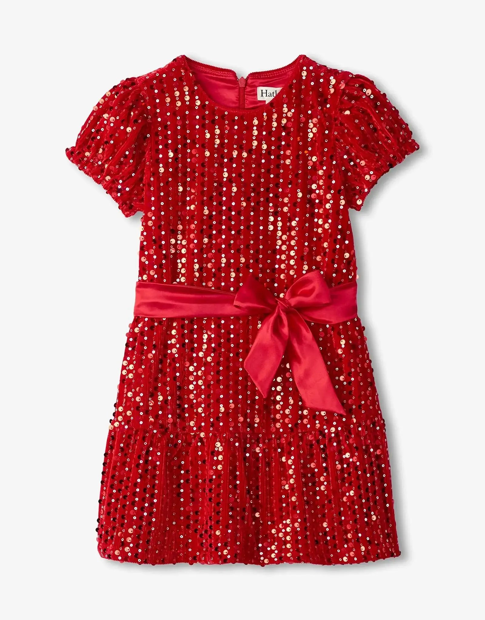 Hatley Red Sequins Velvet Dress