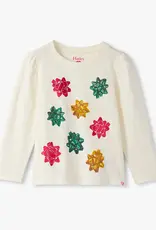 Hatley Festive Bows Puff Sleeve Tee