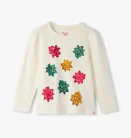 Hatley Festive Bows Puff Sleeve Tee