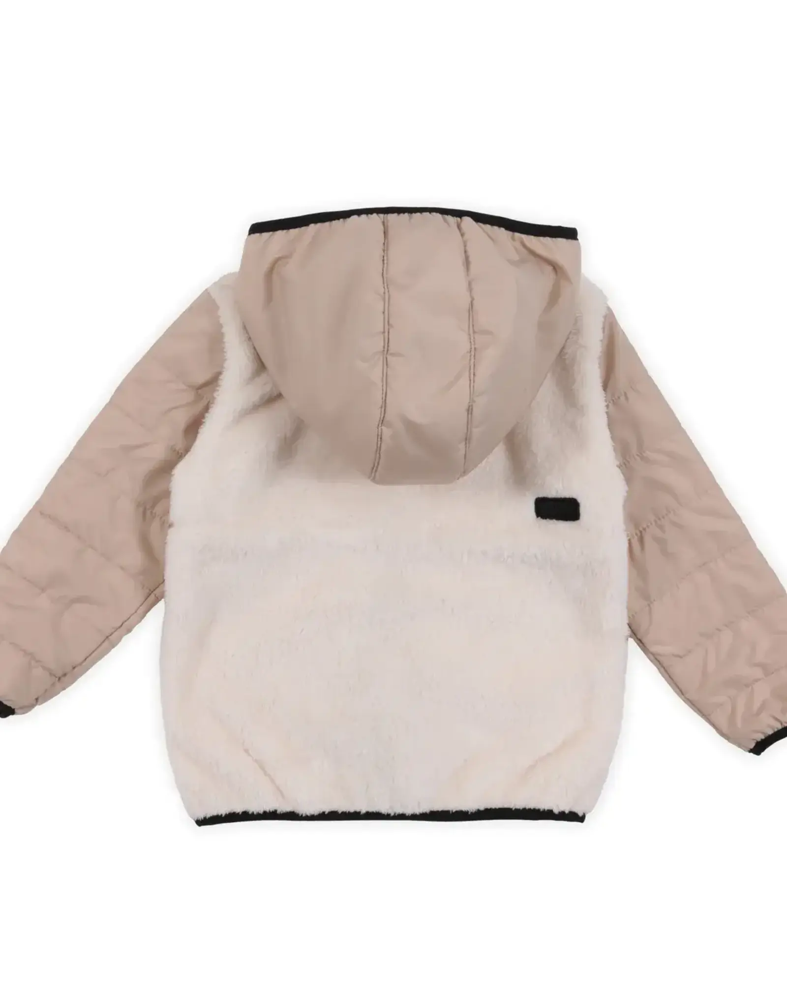 Beige Zip Hoodie