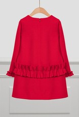 Abel & Lula Red Knit Dress with Ruffle Wrist