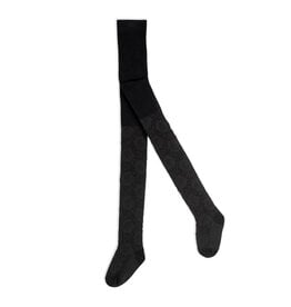 Deux Par Deux Anthracite Wild Flower Seed Tights