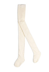 Deux Par Deux Off White Wild Flower Seed Tights