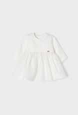 Mayoral Natural Mixed Ceremonial Dress for Baby