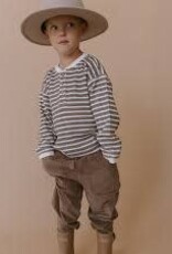 MakeMake Organics Brown Stripe Organic Henley Tee