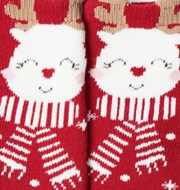Red Reindeer Baby Socks