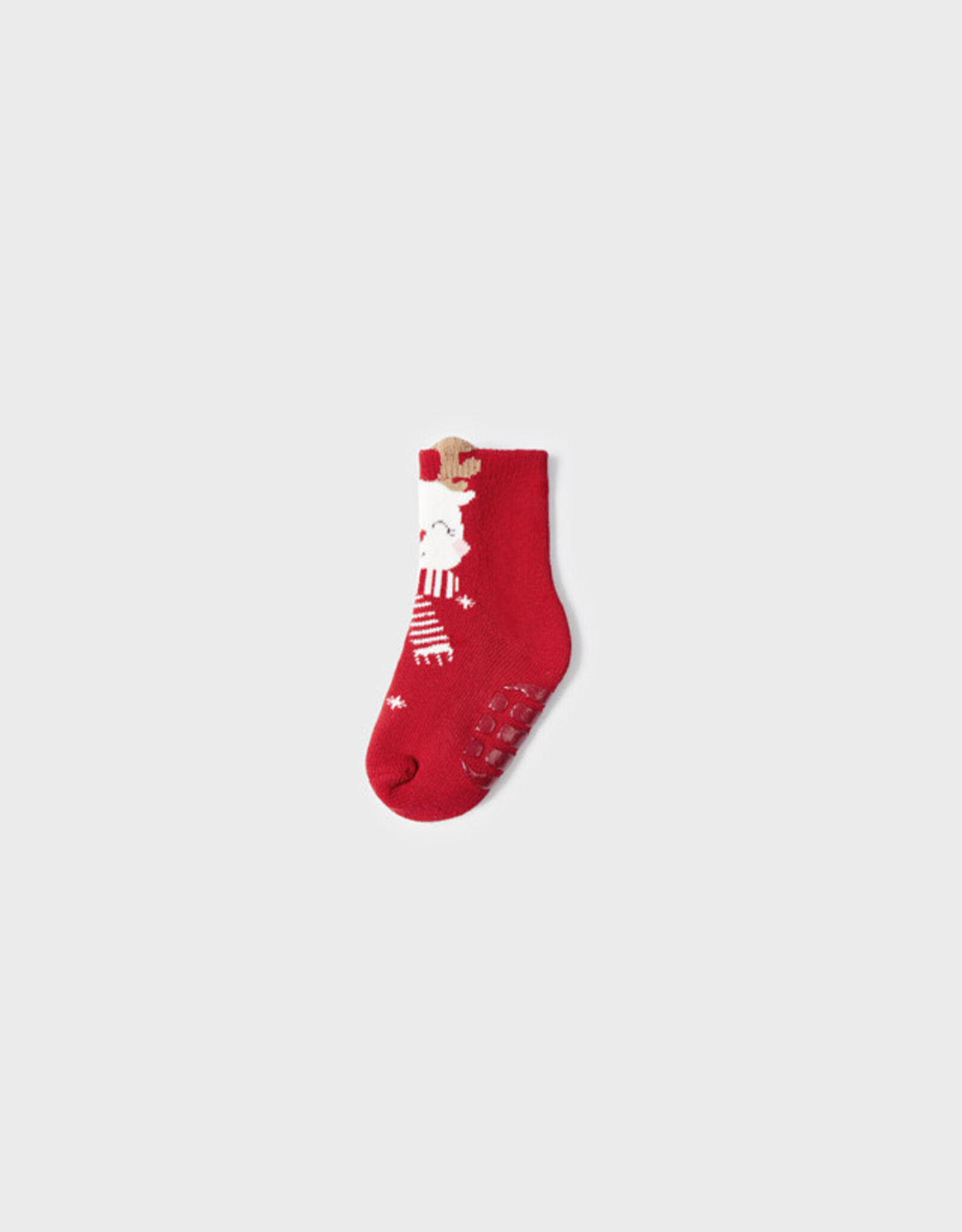 Red Reindeer Baby Socks